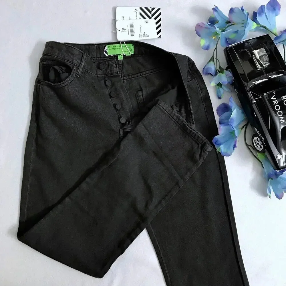 Free People Sandrine Rose NWT Dark Grey Mid Rise Ankle Jeans Women Various